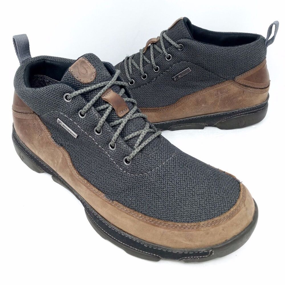 OluKai Men's Gray and Brown Boots